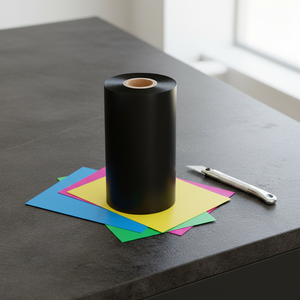 Nastro per Etichette di Lavaggio a Trasferimento Termico Compatibile di Alta Qualità 40mm X 300m Nastro in Resina Lavabile per Uso Tessile HP/OKI - Product Image 6