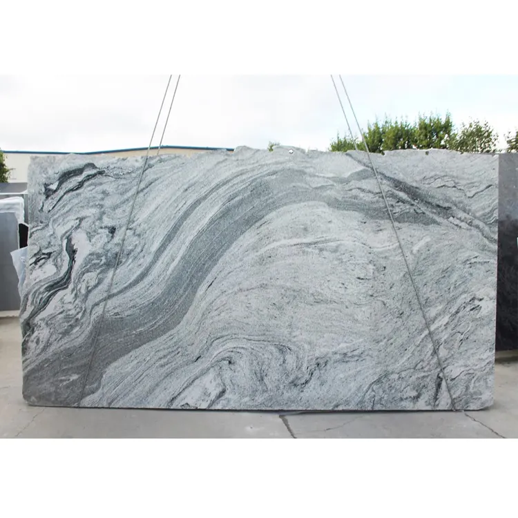 Viscount White Granite Grey venature Bianco Granito lastre lastra di Granito Bianco lucido per piano cucina