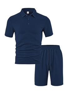 T-shirt estiva da uomo a maniche corte in maglia traspirante Shorts di abbigliamento sportivo <span class=keywords><strong>su</strong></span> <span class=keywords><strong>misura</strong></span> abiti larghi per uomo - Product Image 3