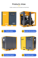 Compresseur d'air à vis rotatif VSD refroidi par air, lubrifié, silencieux, pour EPM-250A 7,5-75 kW 10-100 CV 8 bars