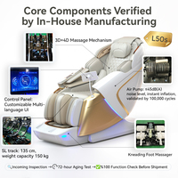 Sillón de Masaje de Doble Núcleo 4D con Riel SL Extendido, Airbag de Cuerpo Completo, Gravedad Cero y Doble Calefacción, Directo de Fábrica