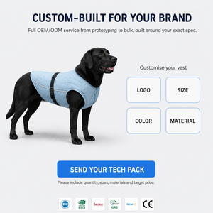 Gilet rafraîchissant par évaporation pour <span class=keywords><strong>chien</strong></span> avec coussinets de poitrine amovibles, 3 couches absorbantes et essorable sans réfrigération pour les promenades estivales et les voyages - Product Image 5