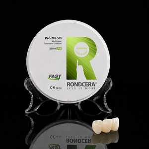 Disco de Zirconia Rondcera Pro-ML 5D 95mm Compatible con el Sistema <span class=keywords><strong>Zirkonzahn</strong></span>, Zirconia Dental Natural de Alta Tenacidad 800MPa-1350MPa - Product Image 1