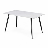Ensemble de table à manger en céramique blanche de haute durabilité, nouveau design, vente en gros d'usine, 6/8 places, pour salon/hôtel, meubles