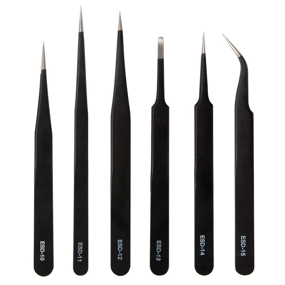 Прецизионный Антистатический пинцет из нержавеющей стали ESD, алмазный пинцет