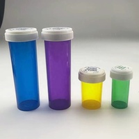 Frascos de Plástico con Tapa Reversible a Prueba de Niños para Píldoras, Hierbas y Medicamentos Recetados, 6DR, 8DR, 10DR, 13DR, 16DR, 20DR, 30DR, 40DR, 60DR, 120DR