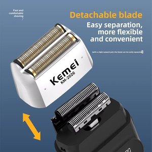 Tondeuse à barbe multifonction Kemei KM-2026-2027 rechargeable sans fil à lames jumelles <span class=keywords><strong>pour</strong></span> homme, <span class=keywords><strong>rasoir</strong></span> de coupe de cheveux, tondeuse discrète - Product Image 3