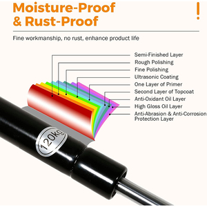 Pistone a Gas <span class=keywords><strong>per</strong></span> Sollevamento <span class=keywords><strong>Mobili</strong></span> da 21 Pollici, 120KG, Personalizzabile, <span class=keywords><strong>per</strong></span> Letto a Scomparsa (Acciaio/Acciaio Inossidabile) - Product Image 4