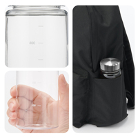 Bouteille d'eau portable en plastique et verre de qualité alimentaire, sans BPA, mignonne, idéale pour le sport, la gym et les voyages – Meilleure vente
