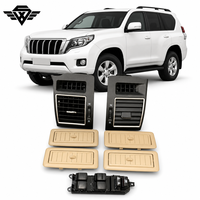 Kit intérieur pour Toyota Land Cruiser Prado LC150 FJ150 2009-2019 : interrupteur principal des vitres électriques + aérateur de tableau de bord + aérateur de toit