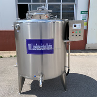 Pasteurisateur commercial 1000L en acier inoxydable 304 de qualité alimentaire, cuve de fermentation pour yaourt, jus et lait