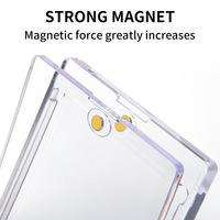 Porte-cartes magnétique 100PT, en plastique rigide, avec chargement par le haut, étui magnétique en plastique rigide pour cartes de jeu de baseball à collectionner