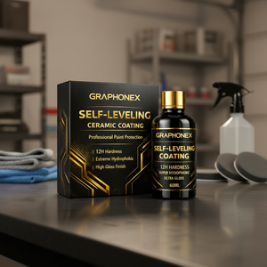 GRAPHONEX 12H น้ำยาเคลือบเซรามิกปรับระดับเองได้ 60 มล. สำหรับปกป้องสีรถยนต์แบบมืออาชีพ สำหรับรถยนต์ใหม่และเก่า คุณสมบัติกันน้ำขั้นสูง - Product Image 4