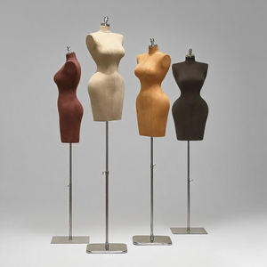 Maniquí femenino Pinable de talla grande, maniquí envuelto en tela de <span class=keywords><strong>busto</strong></span> grande, maniquí de medio cuerpo superior de cadera grande <span class=keywords><strong>para</strong></span> modistas, 1 unidad - Product Image 2