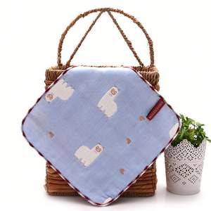 Soft <b>Baby</b> Muslin Animal <b>Baby</b> Bath <b>Towel</b> Square 25x25cm 100% Cotton <b>Washcloths</b> Feeding & Bath <b>Towels</b> for Sensitive Skin - Product Image 3