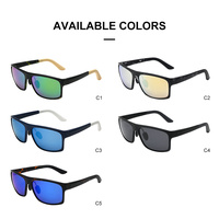 Lunettes de soleil de sport de haute qualité pour hommes avec logo personnalisé, monture TR90 polarisée UV400, branches en caoutchouc