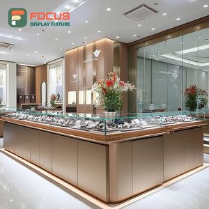 Vitrine à bijoux personnalisée pour aéroport, cadre métallique, meuble de présentation pour bijouterie de marque - Product Image 1