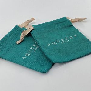 Sac cadeau en coton personnalisé avec logo, petit format, 100% recyclable, pour bijoux, artisanat, cadres photo - Product Image 1