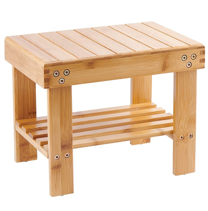 Бамбуковый многоуровневый табурет для хранения от производителя, маленький квадратный табурет для детей