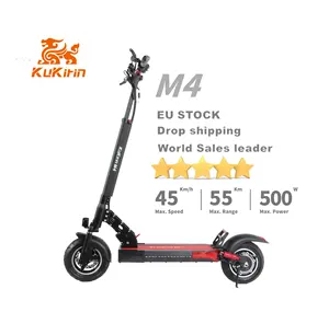 KuKirin m4 48v 500 watt sepeda motor lipat asli, skuter listrik dewasa dengan tempat duduk