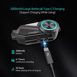 FreedConn R3 Pro 1000 м Мотоциклетный шлем домофон полный дуплекс FM WiFi 2K пиксель видеомагнитофон камера для Bluetooth 6 всадников - Product Image 5