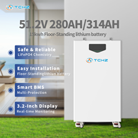 Batería Híbrida Apilable LiFePO4 de 16 kWh y 51.2 V, Nueva de Fábrica, con Clasificación IP65, para Almacenamiento de Energía Solar Doméstica y Respaldo, 8000 Ciclos