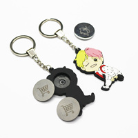 Hersteller Einkaufs wagen Token Benutzer definierte Logo Ring Metall Multi Tool Flaschen öffner Schlüssel anhänger Trolley Token Münze Schlüssel bund