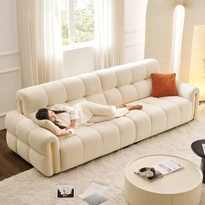 ชุดโซฟาเข้ามุมสีครีม ดีไซน์หรูหรา ทันสมัย คุณภาพสูง สำหรับห้องนั่งเล่น ผ้ากำมะหยี่นุ่มสบาย เหมาะสำหรับใช้ในบ้านหรืออพาร์ตเมนต์ - Product Image 1