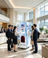 Distributeur automatique de crème glacée commercial entièrement automatique avec système de réfrigération intégré, coque extérieure personnalisée, intelligent et souple