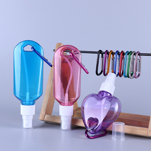 Botella de PETG de 30ml 50ml 60ml 80ml al por Mayor para Desinfectante de Manos con Gancho, Botella con Pulverizador, Botella de Gel para Manos, Botella con Llavero - Product Image 1