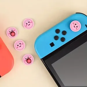 4 pièces/pour Nintend <span class=keywords><strong>Switch</strong></span>/OLED/Lite Joystick Caps Accessoires de jeu Lot Mignon Rose Silicone ThumbStick Grips Analogique Joystick Caps - Product Image 3