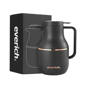 Everich 1.2L Teekanne Stuffy Brewing Pot Doppelte Isolierung Haushalt Lebensmittel qualität 304 Edelstahl Kaffee Thermal Wasserkrug Topf