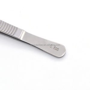 Gillies dişli diseksiyon forsepsi paslanmaz çelik manuel 12.5cm 0.8mm tıbbi - Product Image 5