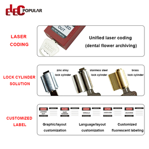 Cadenas LOTO Elecpopular, corps <span class=keywords><strong>de</strong></span> serrure en plastique, cylindre en cuivre <span class=keywords><strong>de</strong></span> 38 mm, anse en nylon, anse en acier, cadenas <span class=keywords><strong>de</strong></span> sécurité, verrouillage <span class=keywords><strong>de</strong></span> sécurité - Product Image 5