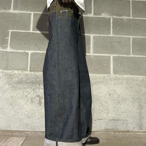 กางเกงยีนส์ทรงคาร์โก้ขาบานสไตล์สตรีทแวร์ฮิปฮอปปี 2025 สำหรับผู้หญิง แต่งกระดุม ตัดเย็บด้วยผ้าเดนิมแบบ Selvage ตัดต่อผ้าสีตัดกัน ทรงหลวม - Product Image 2