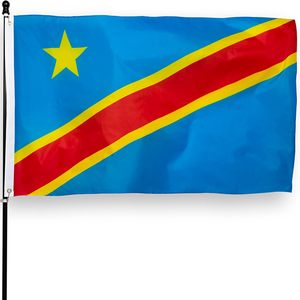 Venta al por mayor nuevo 3x5 pies República Democrática del <span class=keywords><strong>Congo</strong></span> 100% poliéster dos lados impreso bandera Banner - Product Image 1