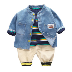 Conjuntos de Ropa para Niños al por Mayor, Chaqueta de Mezclilla para Bebés, Abrigo para Niños con Pantalones, Hechos en China - Product Image 1