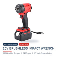 Kunci Impack Brushless 20V 350N.m 1/2 Inch Square Drive Tanpa Kabel untuk Mengganti Ban Perbaikan Mobil