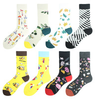 Chaussettes en coton drôle de haute qualité en tricot personnalisé unisexe hommes