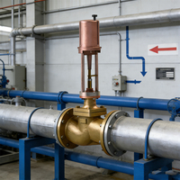 Válvula de Control de Presión Eléctrica Lineal del Fabricante, Válvula Reguladora Proporcional para Plantas de Energía
