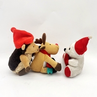 Vente en gros mini jouets animaux en peluche personnalisés cerf ours souris elfe jouets en peluche pour Noël