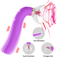 Zungen-Leck-Vibratoren Saug-Sexspielzeug für Frauen Weiblicher Masturbator Maschine Dildos Brustvergrößerer Massage Klitoris-Stimulator