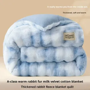 Personnalisable luxe double face bulle tie-dye doux fausse fourrure <span class=keywords><strong>de</strong></span> lapin Minky tricoté jeter couverture hiver <span class=keywords><strong>lit</strong></span> se blottir décor à la maison - Product Image 3
