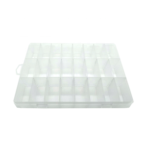 Trong suốt 24-lưới điều chỉnh đa chức năng lưu trữ hộp nhựa đồ trang sức y học phần cứng phụ kiện phân loại hộp - Product Image 2