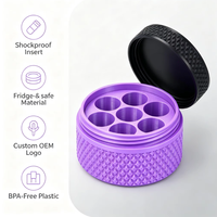 Boîte de rangement pour poudre lyophilisée en vrac de 3 ml à 7 compartiments, OEM, haute qualité, vente en gros, étui en plastique PETG écologique, étui de voyage pour poudre lyophilisée