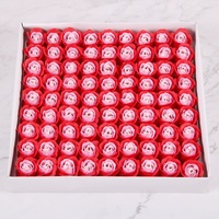 Fleurs à savon artificielles avec boîte, 81 pièces, fausses roses faites à la main, vente en gros, pour la saint-valentin