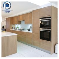 Meubles de cuisine modulaires modernes PRIMA en bois massif laqué, finition Shaker, avec comptoir en marbre et robinet, garantie 5 ans pour appartement