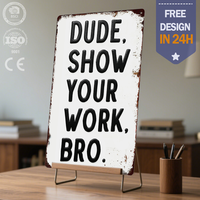 Décoration Murale : Affiches Métalliques en Fer Blanc 20x30 de Haute Qualité avec Slogans Inspirants, Impression UV pour Caverne d'Homme, Bureau, Artisanat