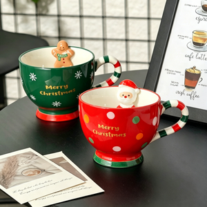 500ml Christmas Ceramic Stoneware Coffee <b>Mug</b>-Reusable Food Safe Customizable - Product Image 5