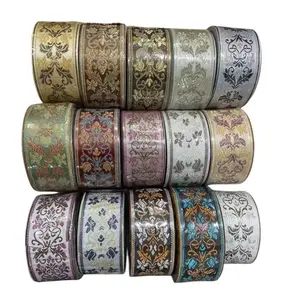 Ethnic Style Polyester Woven Webbing Jacquard Ribbon For Garment Home and curtain Accessories Width 6 cm ST-829